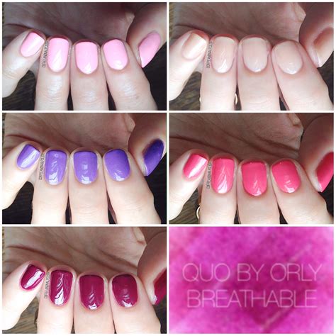 QUO by Orly Breathable swatches. – Coffee & Nail Polish