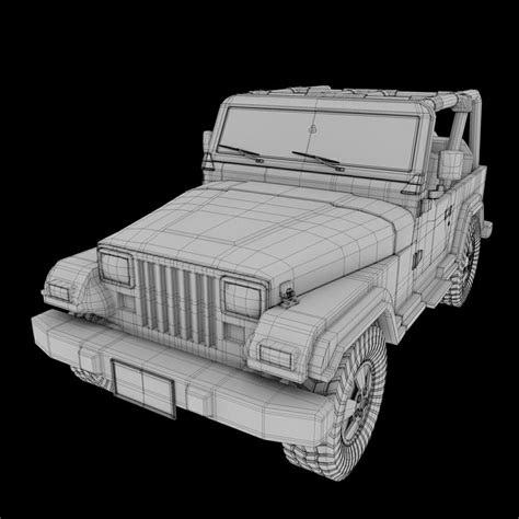 Jeep Wireframe Blender 3D Model in 2021 | 3d model, Model, Wireframe