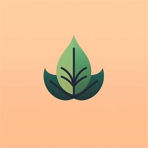 Premium AI Image | flat color leaf logo vector