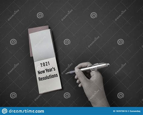 New Year 2021 Concept - 2021 New Year S Resolutions Text Written on Notepaper Stock Photo ...