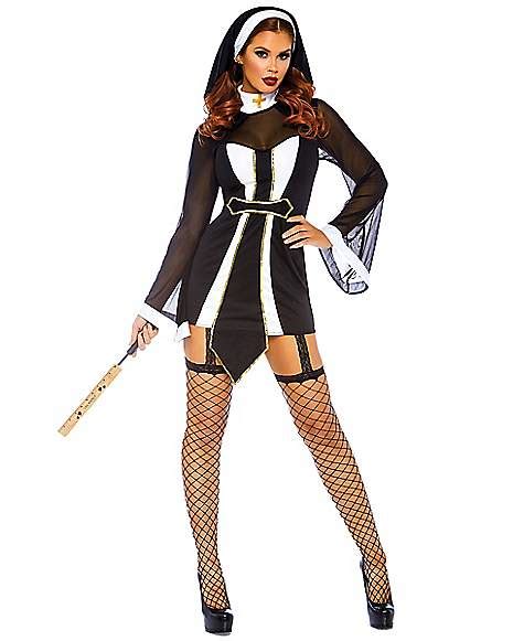 Adult Twisted Sister Sexy Nun Costume - Spirithalloween.com