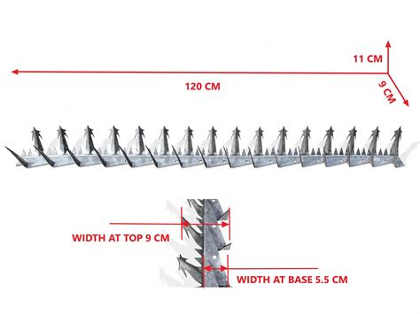 * Anti Climb Spikes For Walls, Roofs And Fences. Thick steel Construction.