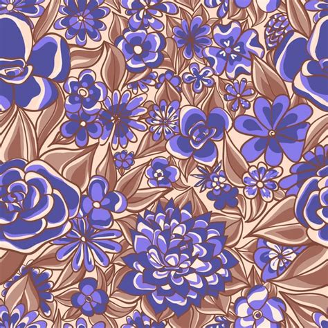 Blue floral pattern — Stock Vector © ptits_ptits #6577666