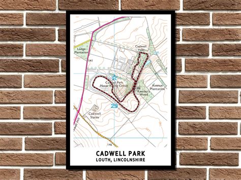 Cadwell Park Circuit Map Layout Metal Sign – Auto Junk UK Ltd