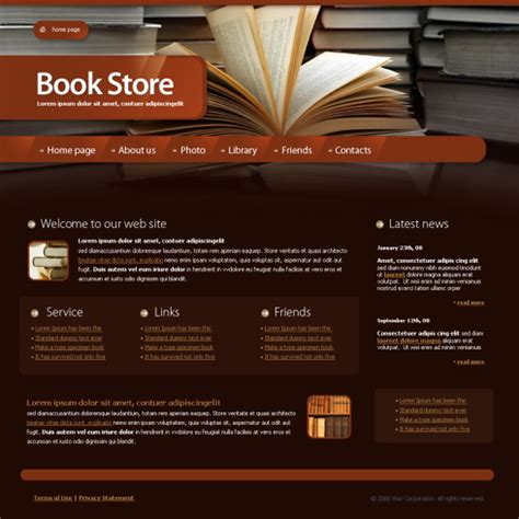 Library Web Template - 4212 - Education & Kids - Website Templates ...