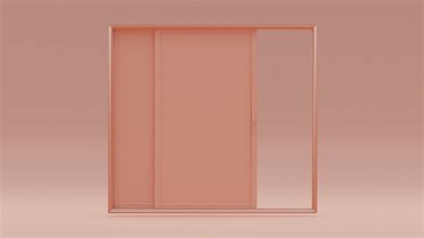 Aluminum Sliding Window 2 panels 220 x 210 mm 3D model | CGTrader