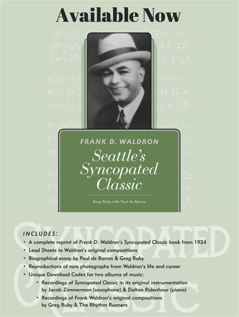 Frank D. Waldron: Seattle’s Syncopated Classic (book) is complete ...