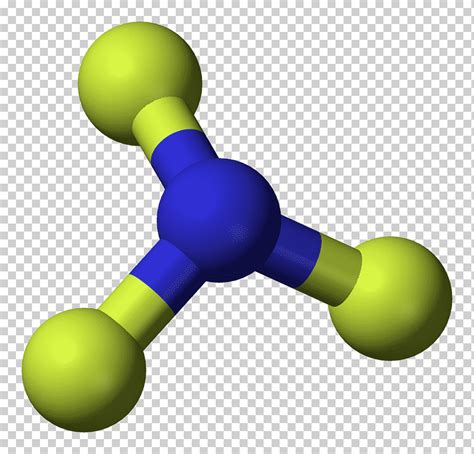 Nitrogen trifluoride Molecule Ball-and-stick model Trigonal pyramidal ...