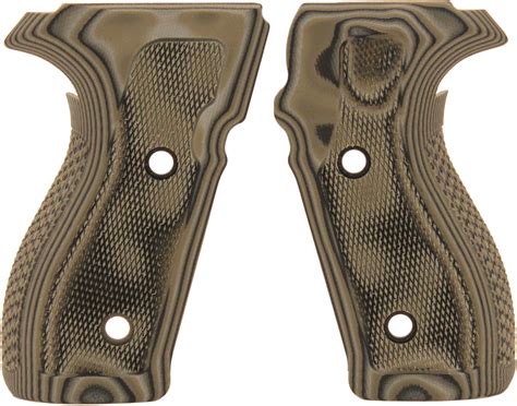 Hogue Sig P227 DA/SA Grip Checkered G10 G-Mascus Green Md: 47178 ...