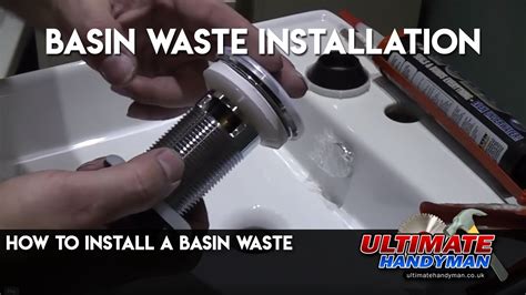 How to install a basin waste - YouTube