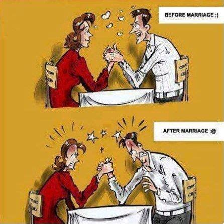 Before and after marriage - www.meme-lol.com | Relationship cartoons, Funny cartoons, Funny ...