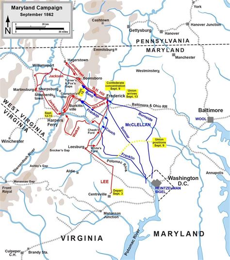 Map of the Maryland Campaign - Encyclopedia Virginia