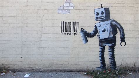 Banksy robot graffiti I hadn't seen. 1920x1080 • /r/wallpapers | Arte de rua, Banksy, Banksy ...