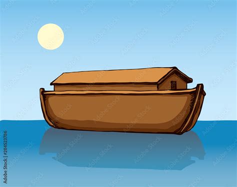 Biblical Noah's Ark. Vector drawing Stock Vector | Adobe Stock