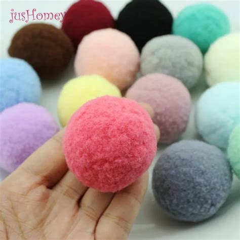 set of 20pcs Large 45mm Pom pom ball pompom yarn Polyester pom pom ...