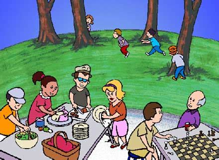 Picnic Scene Drawing at PaintingValley.com | Explore collection of ...