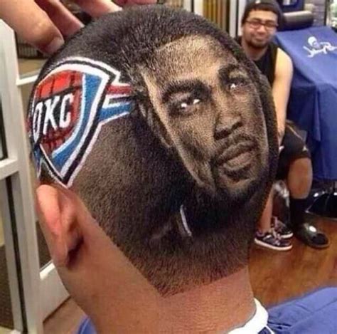 Best Kevin Durant Tribute Haircut Ever - Hooped Up | Kevin durant, Sports hairstyles, Thunder ...