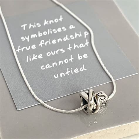 sterling silver personalished friendship knot necklace by handmade by ...