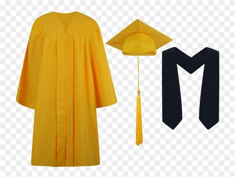 Graduation Gown Png - Yellow Graduation Cap And Gown Clipart (#221094) - PinClipart