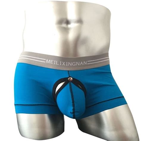 Sexy Male Underwear Men Boxer Shorts Cotton Open Front Sexy Mens Boxers ...