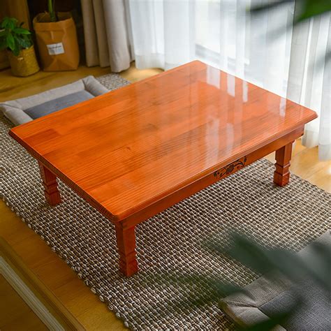 Buy Korean Solid Wood Rectangle Folding Low Table Coffee Table, Kotatsu ...