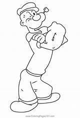 Popeye Ausmalbilder Ausmalbild Getcolorings Sketch Coloring Page sketch template
