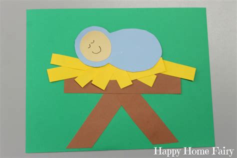 Simple Paper Baby Jesus Craft - Happy Home Fairy | Jesus crafts, Baby ...