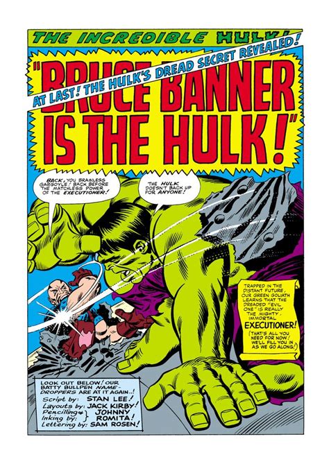 "Bruce Banner is the Hulk!" | Hulk, Tales to astonish, Comic books art