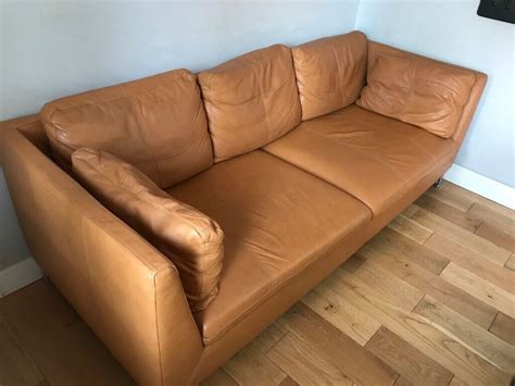 IKEA Stockholm three-seat leather sofa in s good condition for sale | in Strensall, North ...