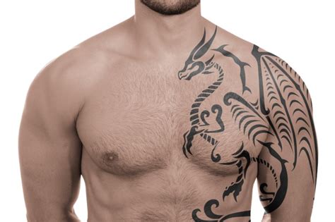 Man Chest Tattoo Mockup Generator - Mediamodifier