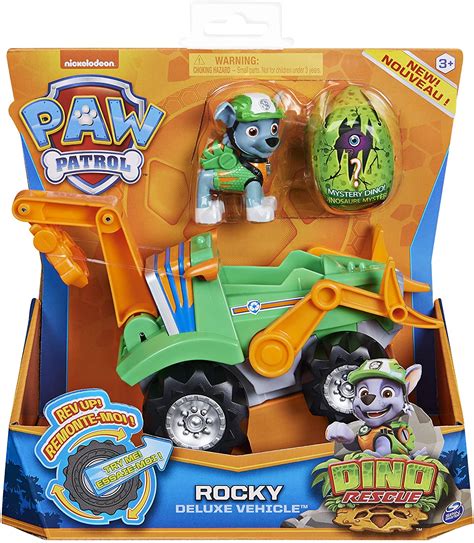 Rocky Dino Rescue Paw Patrol figurine + vehicle