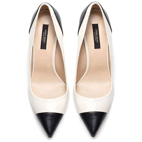 Zara two-tone black and white court shoes Shoeperwoman liked on ...