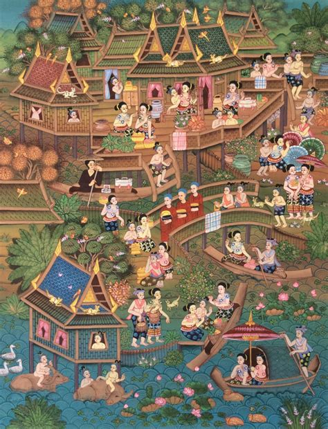 Thai Culture Painting - Tradtional Thai Paintings Gallery | Royal Thai Art