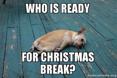 Who is ready for Christmas break (With images) | Work memes, Funny school jokes, Funny school memes