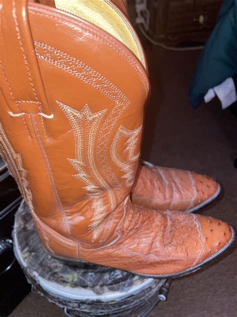 Vintage Dan Post Men’s Cowboy Leather Boots Size 8 - Gem