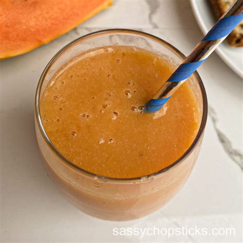 Papaya Smoothie - Sassy Chopsticks