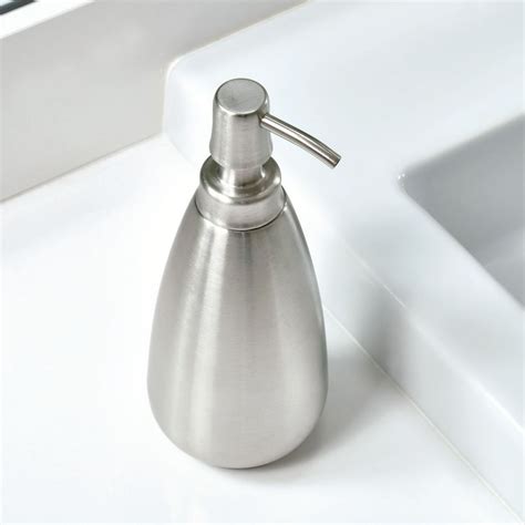 InterDesign Nogu Stainless Steel Soap & Lotion Dispenser Pump, for Kitchen or Bathroom ...