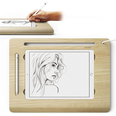 iPad PRO Canvas Desk WOOD STAND holder TRADE Araree Flat Board Bracket for Apple | Ipad pro ...