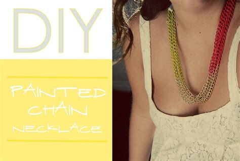 Just B: B Gathered: DIY Painted chain necklace