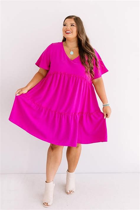 Bali Daydream Babydoll Dress In Fuchsia • Impressions Online Boutique ...