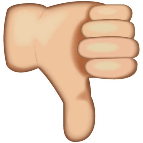 Download White Thumbs Down Sign Emoji Icon | Emoji Island | Thumbs down ...