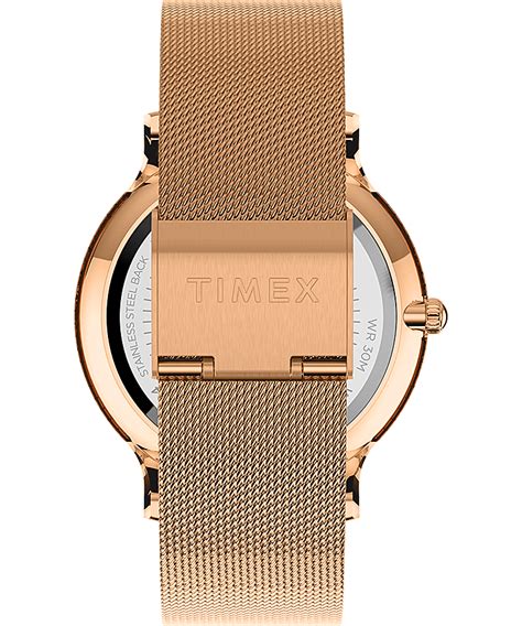 Transcend 38mm Stainless Steel Mesh Band Watch - Timex EU