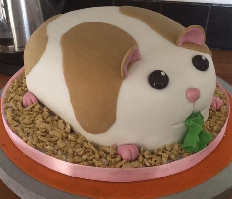 Hamster cake by Tina Feakins. For more animal themed cake ideas, please visit https://www ...