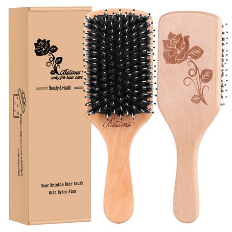 Buy Hair Brush Boar Bristle Hair Brushes for Women Curly Hair, Best Paddle Detangling Brush ...