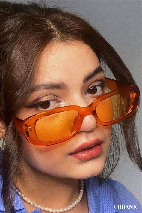 Orange Sunglasses in 2021 | Sunglasses, Orange sunglasses, Mirrored sunglasses women