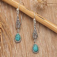 Turquoise Dangle Earrings at NOVICA