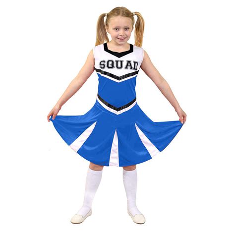 Girls Blue Cheerleader Costume - I Love Fancy Dress