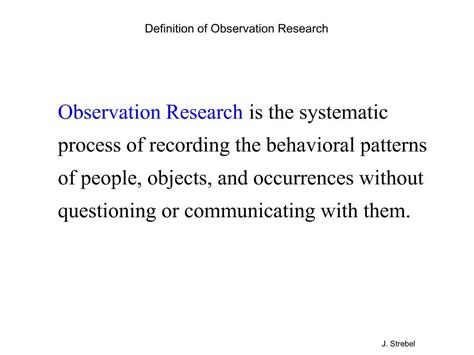 PPT - Definition of Observation Research PowerPoint Presentation, free ...