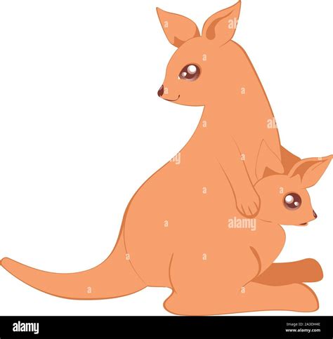 Cute Cartoon Kangaroo Vector Illustration Stock Vecto - vrogue.co