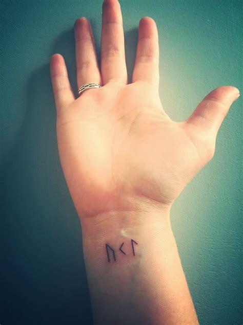 My rune tattoo: uruz, kenaz, laguz (willpower, freedom, inspiration, intuition) | Tatoeage ...